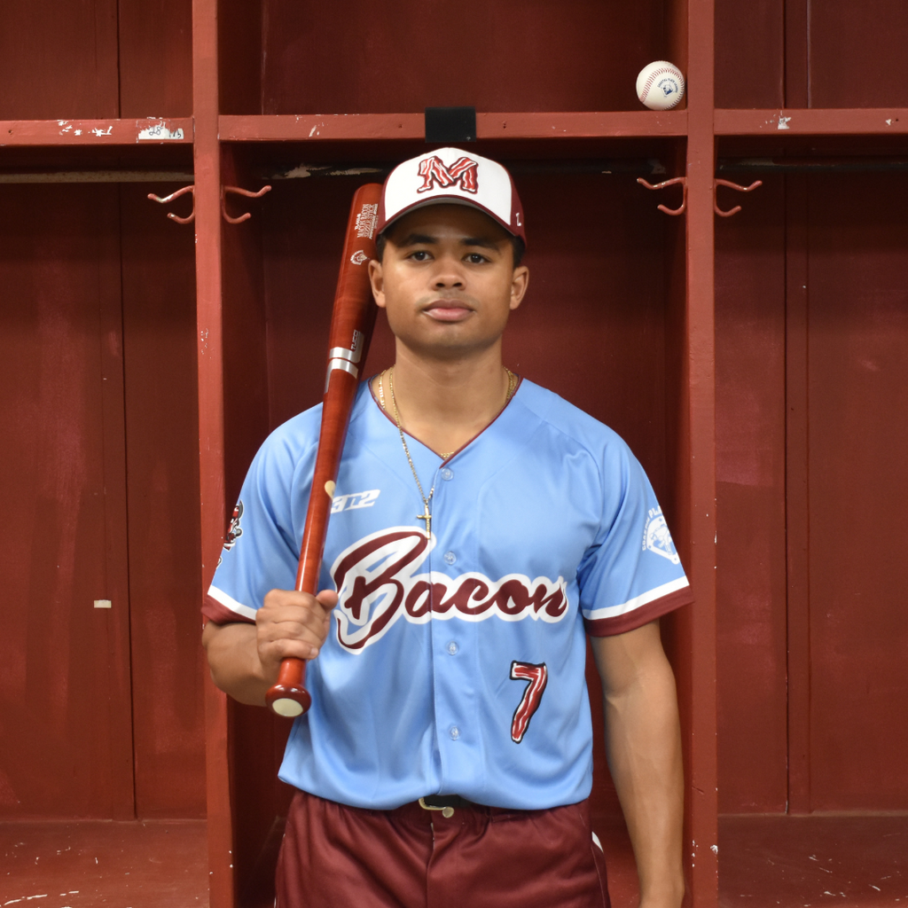 Authentic Macon Bacon Alternate Powder Blue Jersey