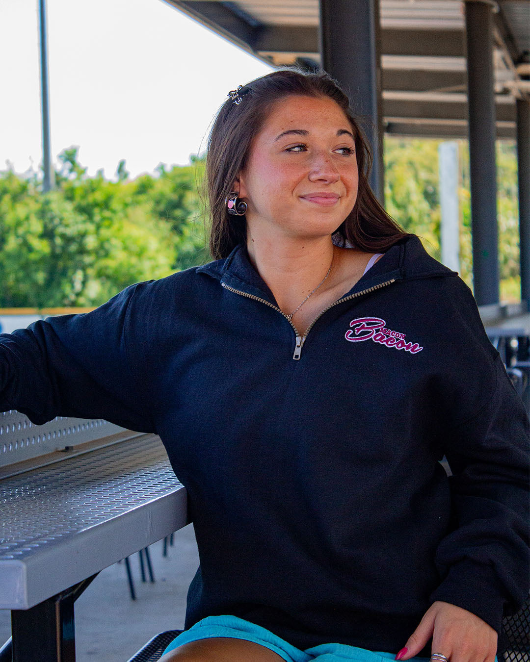 Black Fall Line Quarter Zip