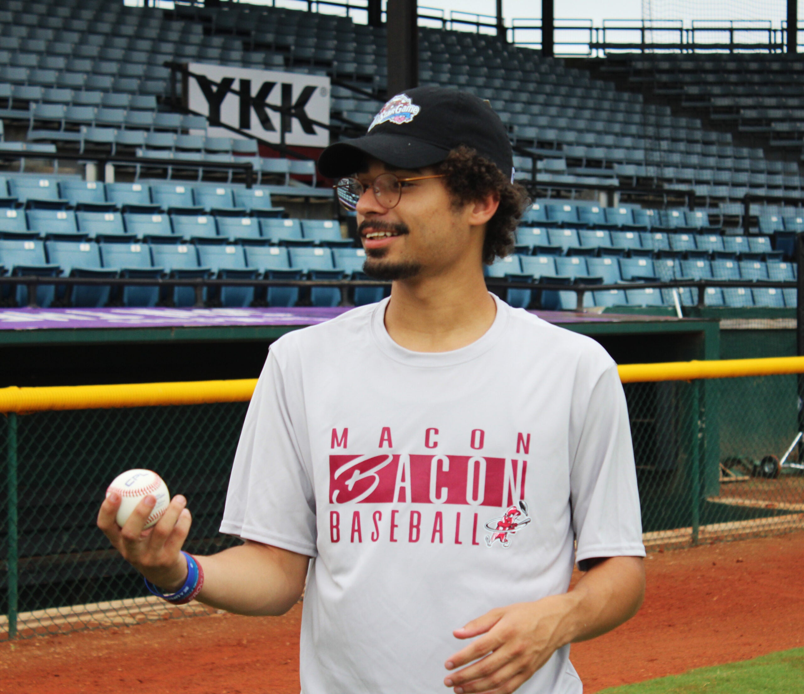 Macon Bacon Baseball Silver Dri-fit