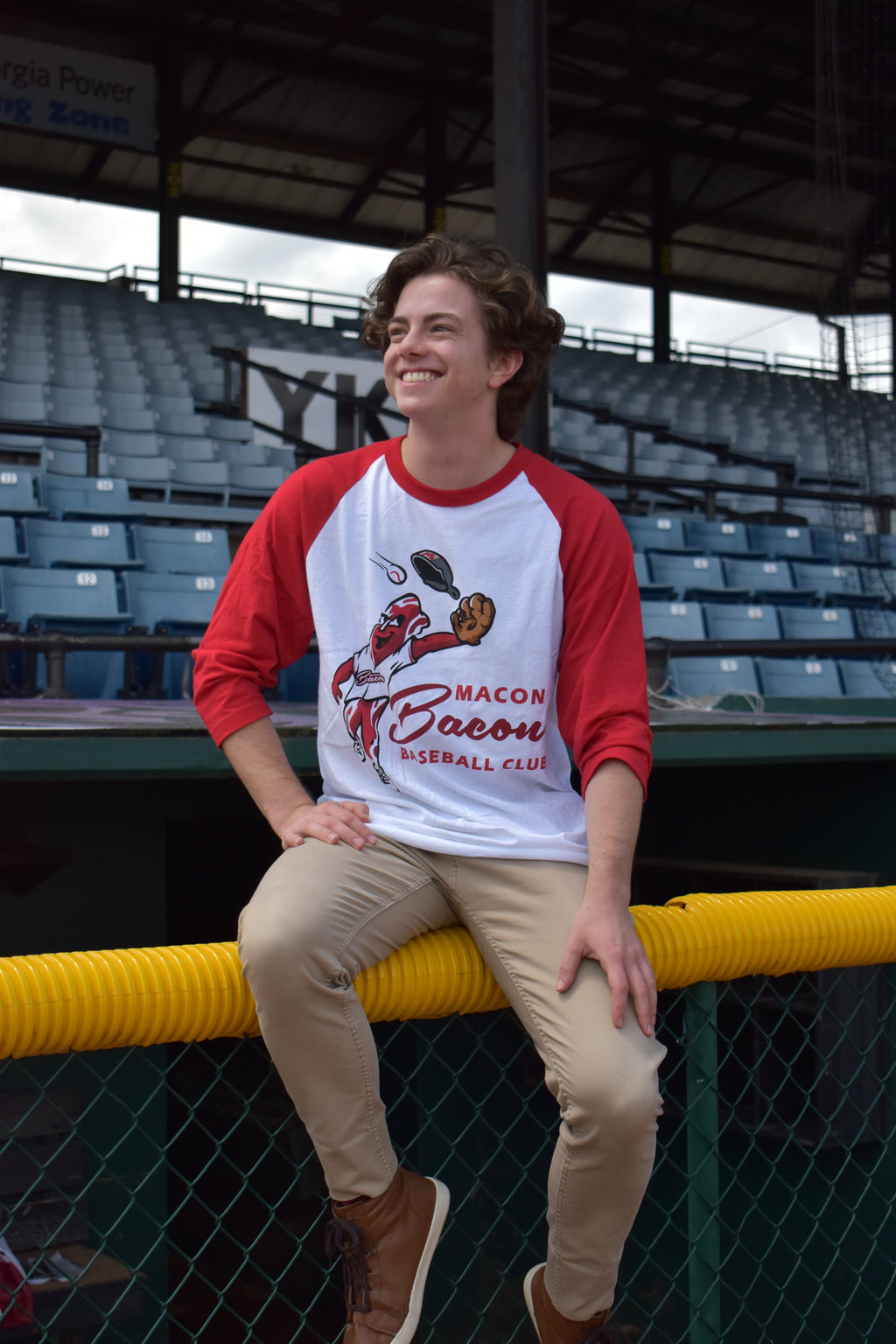 Macon Bacon 3/4 Sleeve Raglan T-Shirt