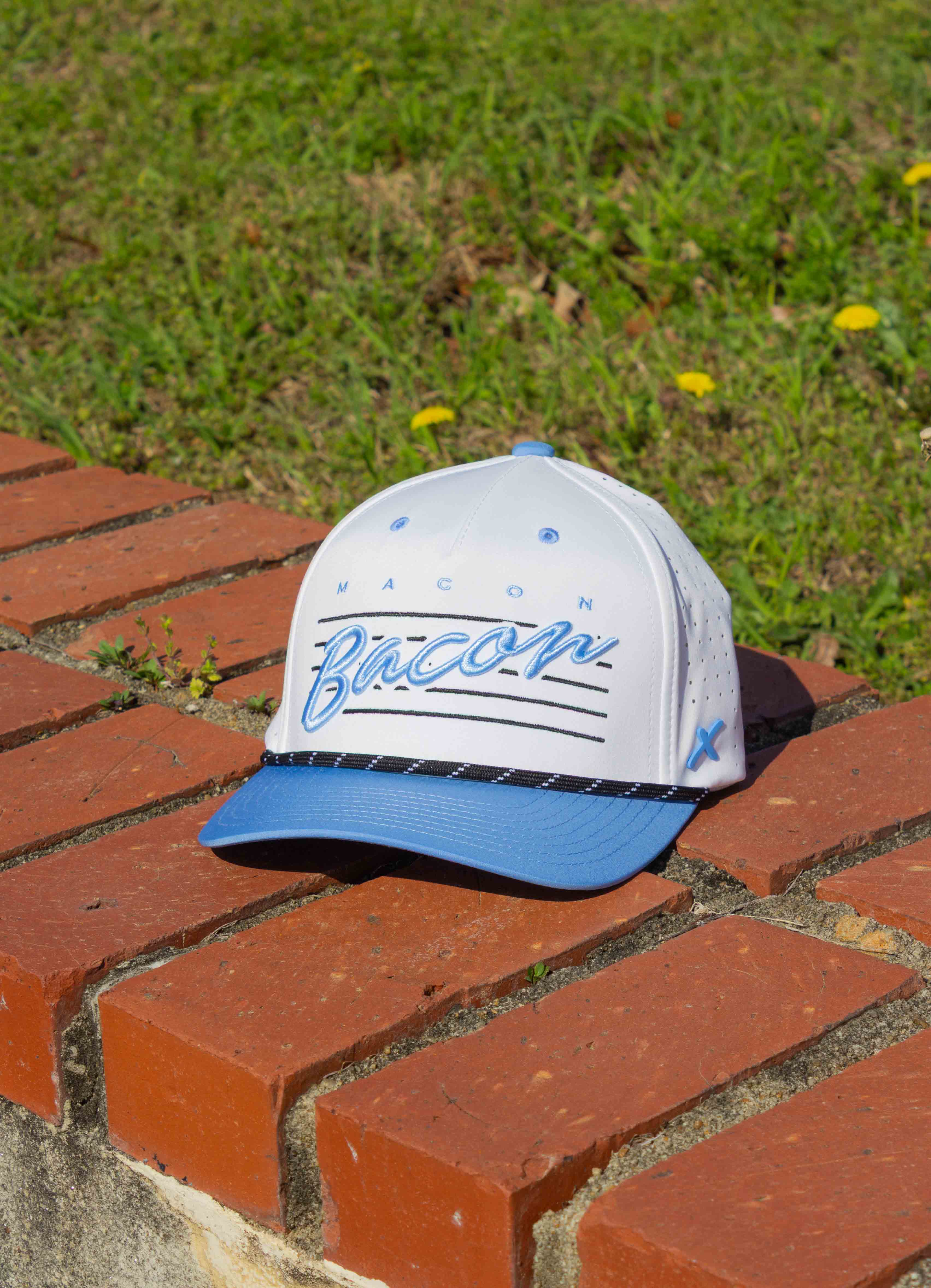 White/Blue Rope Hat