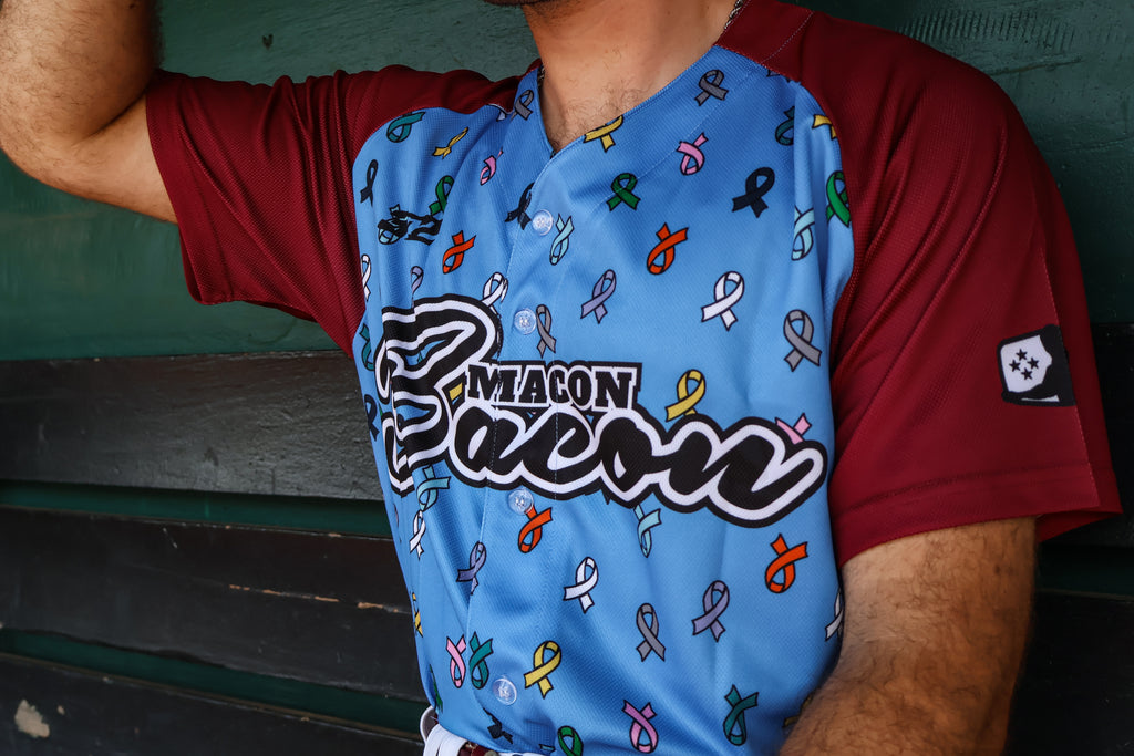 Blue 2026 Strike Out Cancer Game Worn Jersey