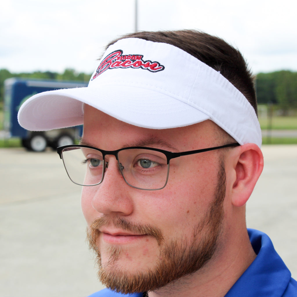 Macon Bacon Script Visor