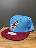 Macon Bacon Fitted Game Hat - Blue/Burgundy