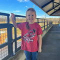 Macon Bacon Primary Logo Youth T-Shirt – Heather Red